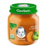 Puree Gerber apple and pumpkin starch and sugar free for 5+ month babies 130g - image-0